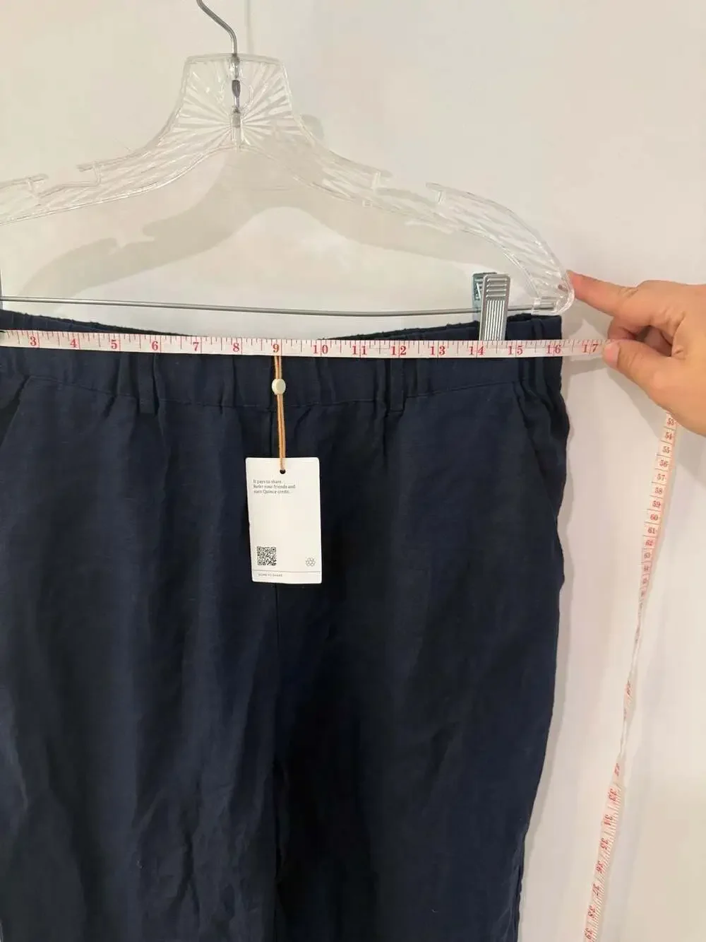 Quince Women's 100% European Linen Elastic Waist Ankle Pants